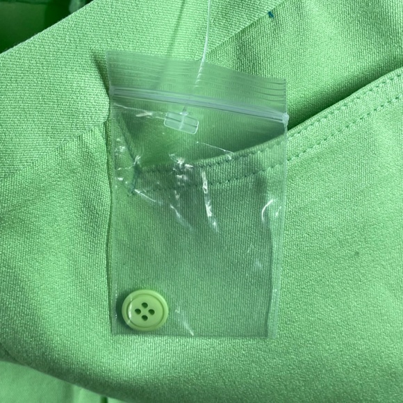 NEW Nordstrom Pants Womens 4 green cotton straight leg designer casual colorful - Picture 5 of 10